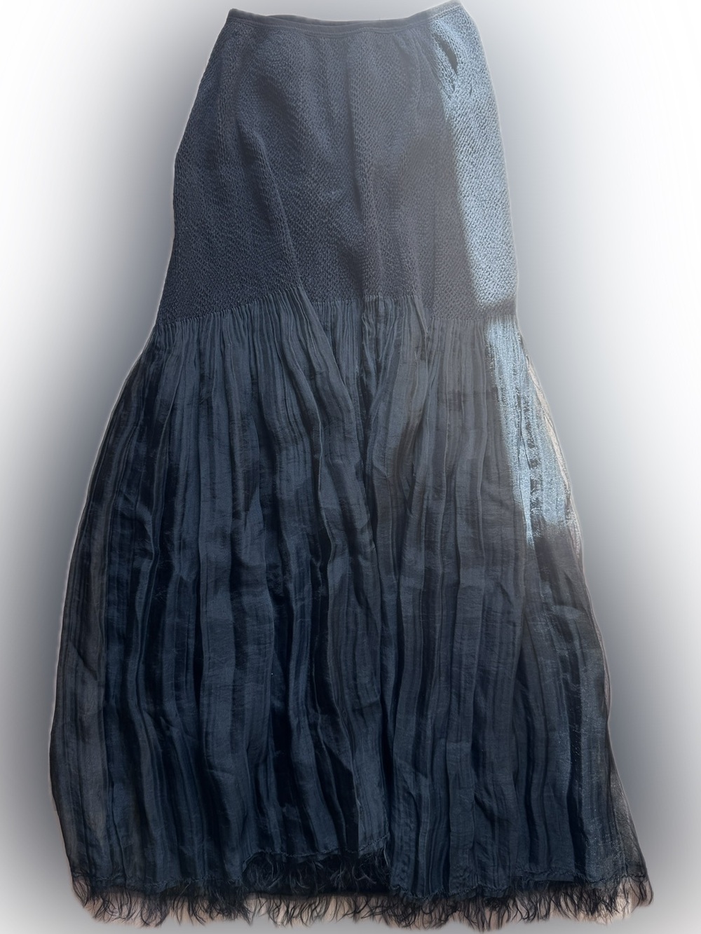 Issey Miyake Textured Tiered Midi Skirt